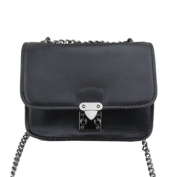 Sunset & Spring Marissa Black Leather Mini Shoulder/Crossbody Bag - Picture 1 of 8